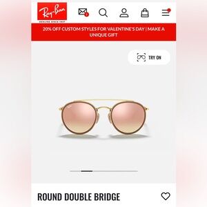 Ray-Ban Double Round Bridge Sunglasses - Like New Condition